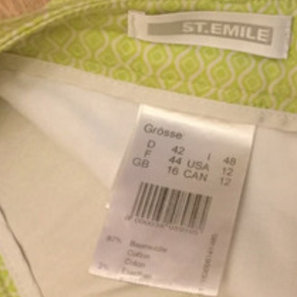 St. Emile Women's Green Trousers - Size 12 US - Picture 3 of 4